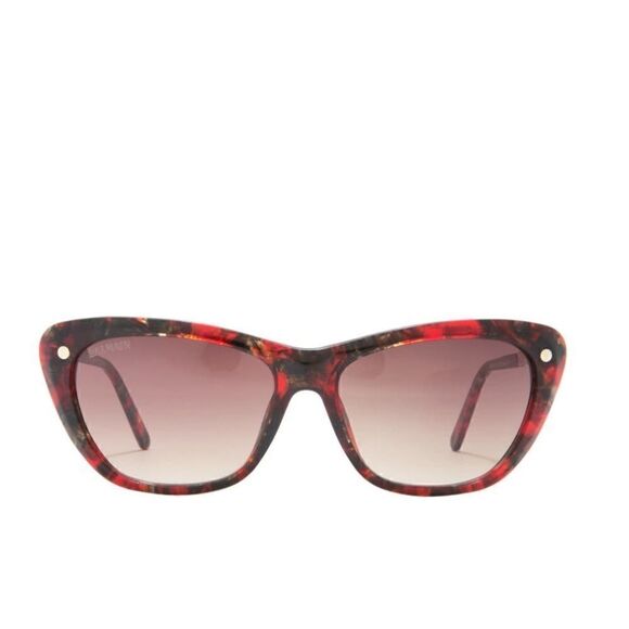 BALMAIN 56mm Modified Cat Eye Sunglasses, Polarized, Designer, Red Tortoise, NWT - Picture 16 of 17